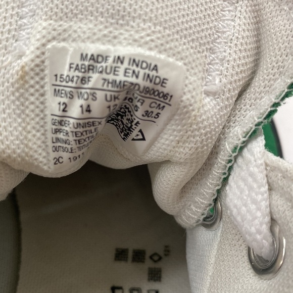 Converse Unisex M 12 W 14 green sneakers - Picture 5 of 11